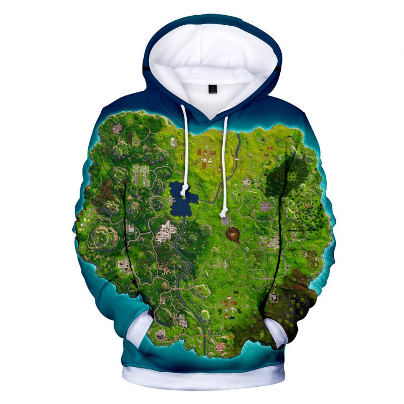 3d Digital Med Tryck Och Fleece Hoodie Man