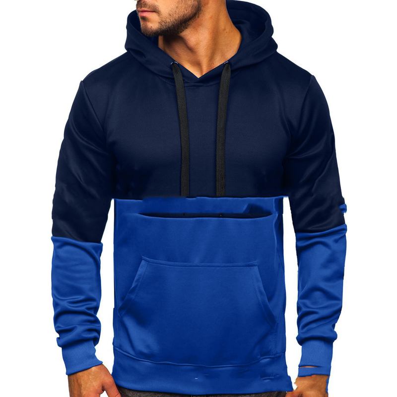 Color Block Hooded Couple Wear Sports Casual Tröja