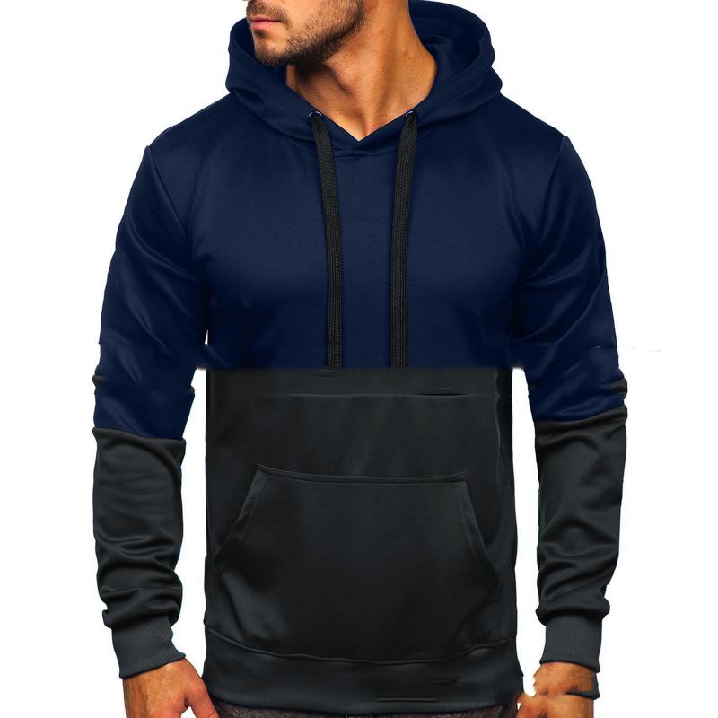 Color Block Hooded Couple Wear Sports Casual Tröja