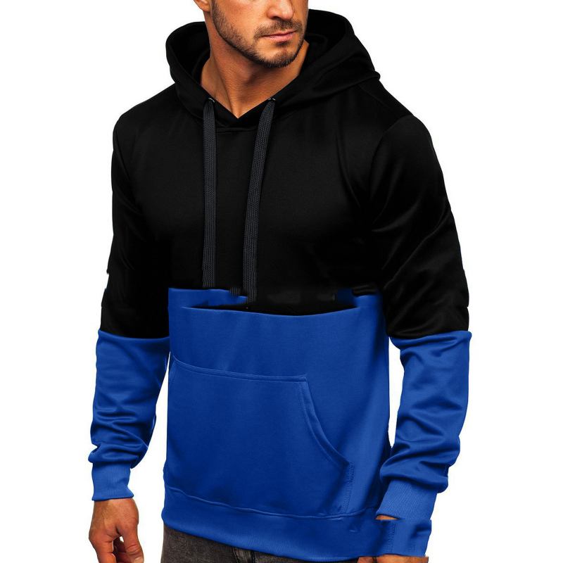 Color Block Hooded Couple Wear Sports Casual Tröja