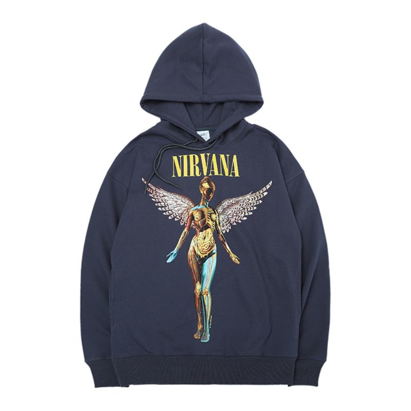 Europeiska Och Amerikanska Modemärket Nirvana Band Angel Sweatshirt Hoodie