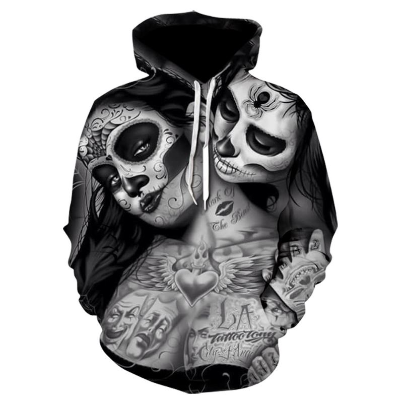 Gotisk Retro Skönhetsmask Skull Sweatshirt