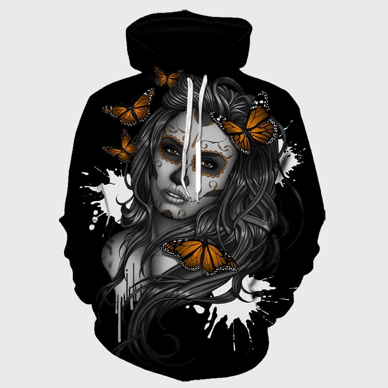 Gotisk Retro Skönhetsmask Skull Sweatshirt