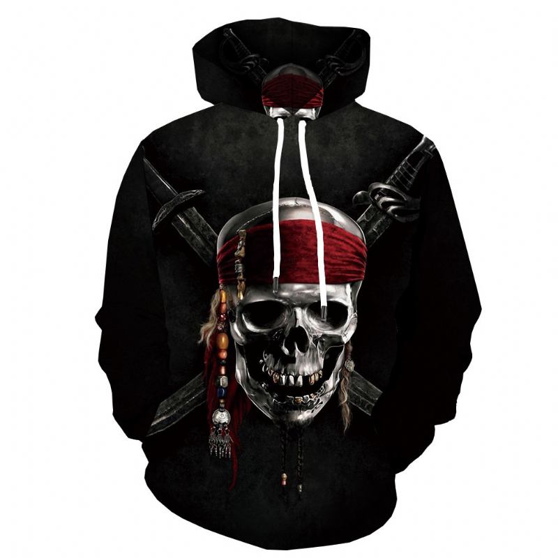 Gotisk Retro Skönhetsmask Skull Sweatshirt