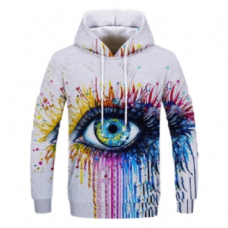 Graffiti Målning Med Tryck Sweatshirt Med Tryck Sport Sweatshirt Collarless Digital Med Tryck Sweatshirt