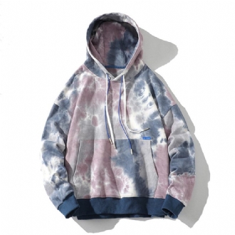 Hög Gram Hooded Tie Dye Sweatshirt Hip Hop Lös