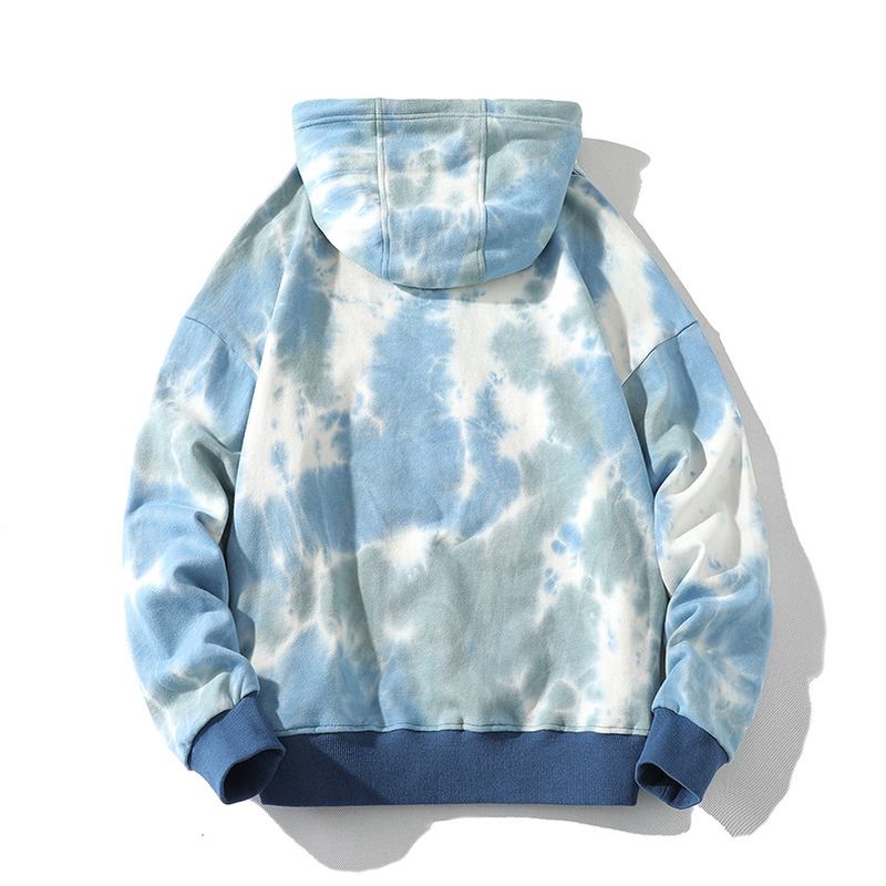 Hög Gram Hooded Tie Dye Sweatshirt Hip Hop Lös