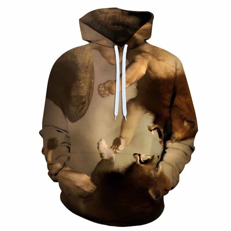 Hoodie Med Digitaltryck För Män I 3d-färg För Vår Och Höst