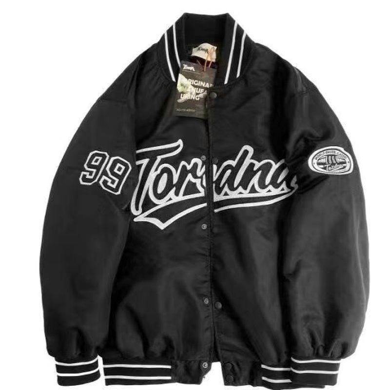 Lös Retro High Street Baseball Kläder Lös Lös Couple Coat Europeisk Och Amerikansk Street Hip Hop