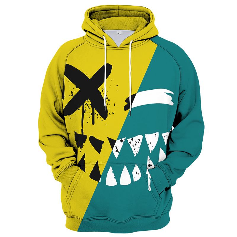 Smiley Series 3d Digital Med Tryck Casual Sport Hoodie Tröja