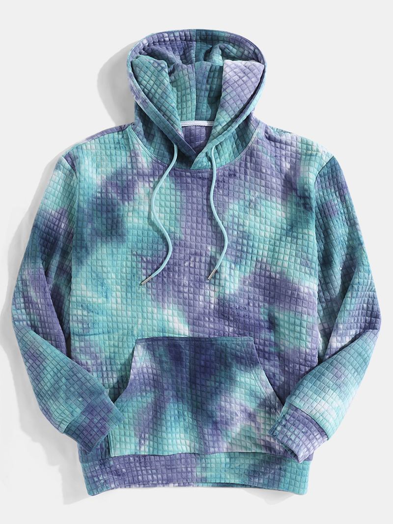 Tie-dye Jacquard-huvtröjor Med Dragsko För Män Med Ficka