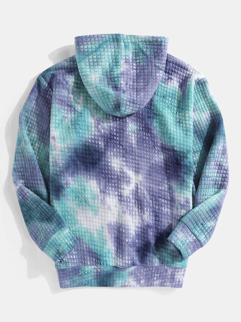 Tie-dye Jacquard-huvtröjor Med Dragsko För Män Med Ficka