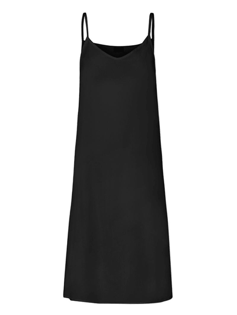 Dam Spaghetti Strap Lång Klänning Sommar Slip Dress