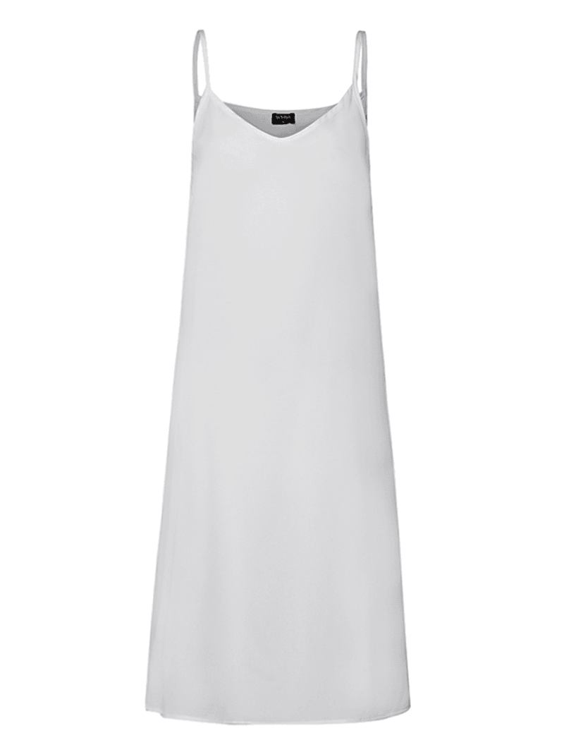 Dam Spaghetti Strap Lång Klänning Sommar Slip Dress