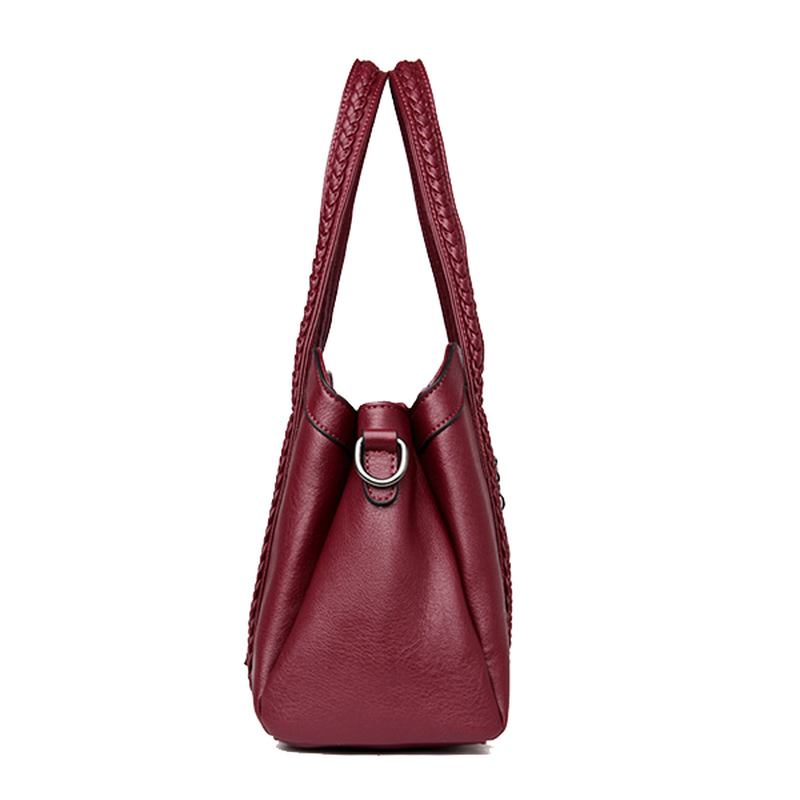 Dam Elegant Mjuk Pu-handväska Axelväskor Crossbody-väskor