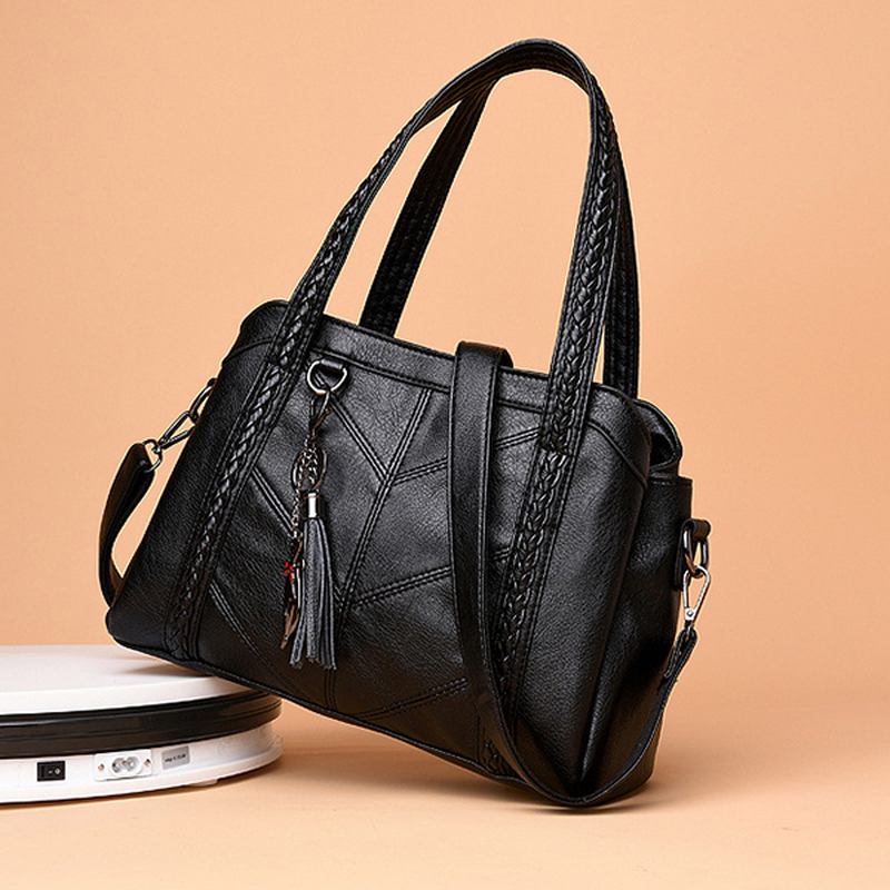 Dam Elegant Mjuk Pu-handväska Axelväskor Crossbody-väskor