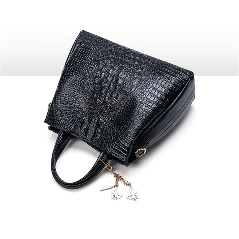 Dammode Crocodile Handbag Damaxelväska