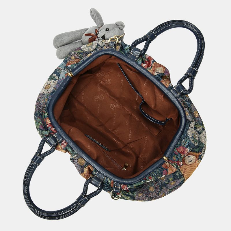 Kvinnor Bear Mönster Casual Handväska Crossbody Bag