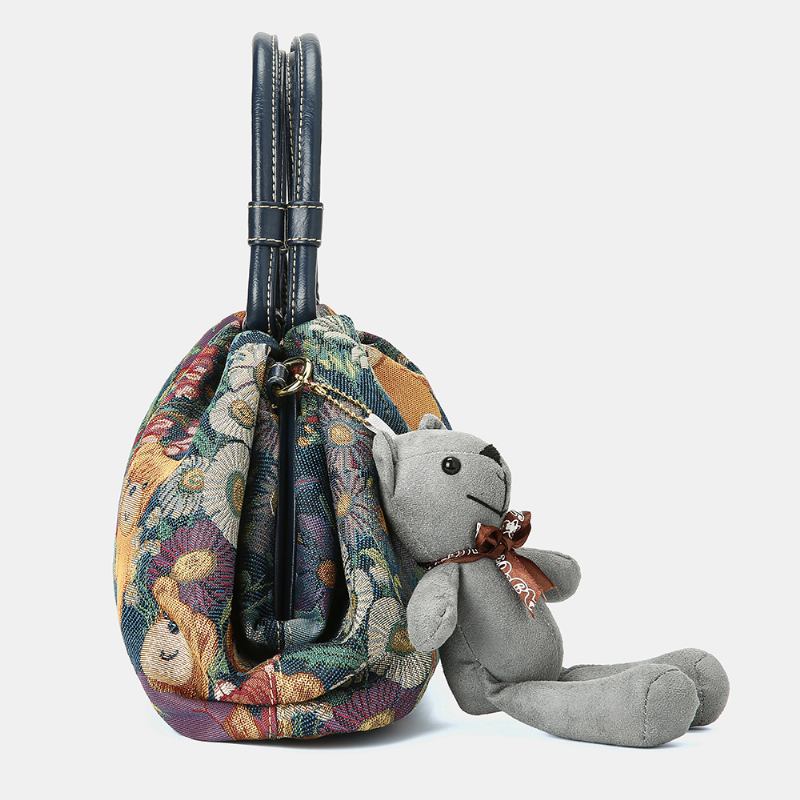 Kvinnor Bear Mönster Casual Handväska Crossbody Bag