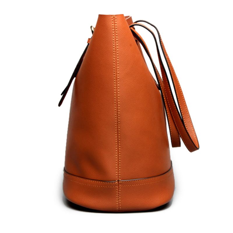 Kvinnor Handväska I Äkta Läder High End Tote Bag Bucket Bag