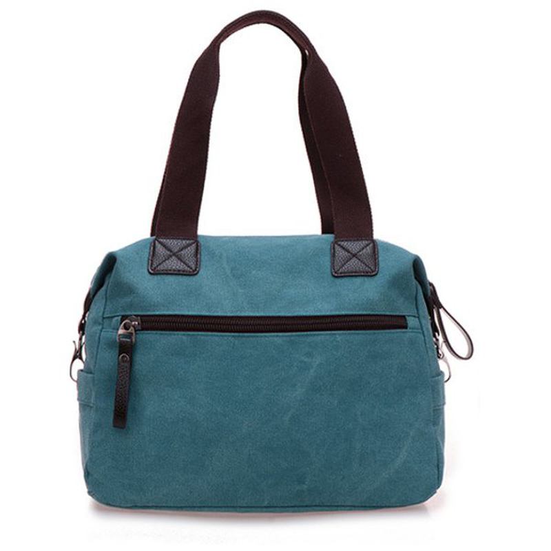 Kvinnor Män Canvas Multi Pocket Handväskor Casual Kudde Shoulder Crossbody Väskor