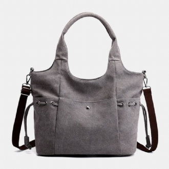 Kvinnor Stor Kapacitet Canvas Handväska Axelväska Crossbody Bag För Shopping Outdoor