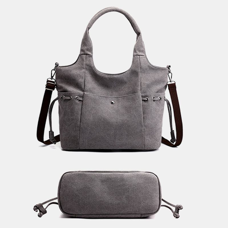 Kvinnor Stor Kapacitet Canvas Handväska Axelväska Crossbody Bag För Shopping Outdoor