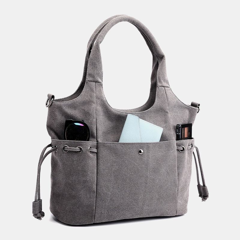 Kvinnor Stor Kapacitet Canvas Handväska Axelväska Crossbody Bag För Shopping Outdoor