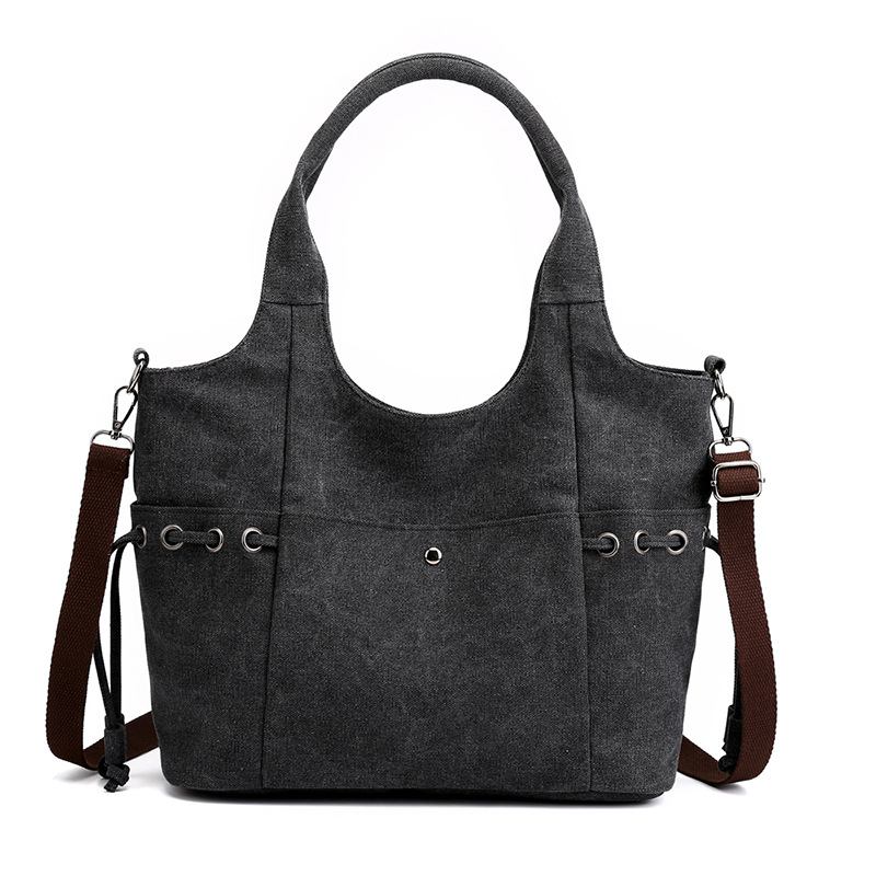 Kvinnor Stor Kapacitet Canvas Handväska Axelväska Crossbody Bag För Shopping Outdoor