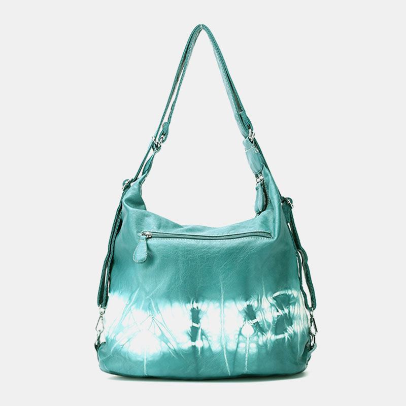 Kvinnor Tie Dye Multi-carry Vattentät Crossbody-väska Med Stor Kapacitet Axelväska Handväska Ryggsäck