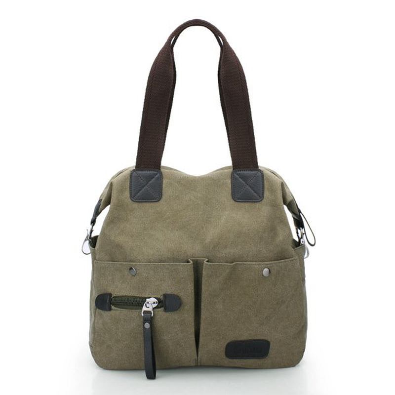 Män Kvinnor Kudde Vintage Canvas Bag Shoulder Messenger Handväska