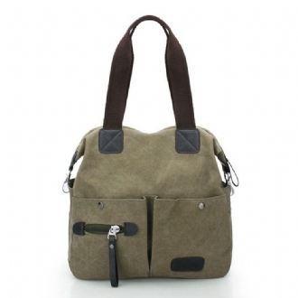 Män Kvinnor Kudde Vintage Canvas Bag Shoulder Messenger Handväska