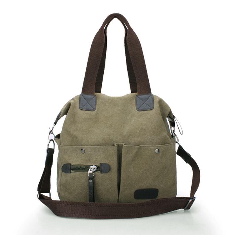 Män Kvinnor Kudde Vintage Canvas Bag Shoulder Messenger Handväska