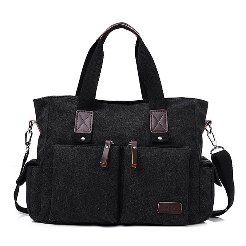 Stor Kapacitet Herr Dam Canvas Multifunktionell Crossbody Bag Canvas Outdoor Handväska