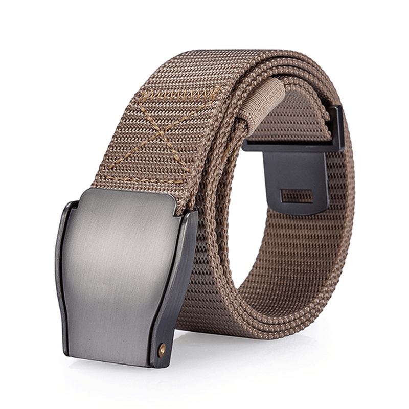 Herr 118cm Automatiskt Spänne Nylonbälte Sports Army Tactical Pants Strap