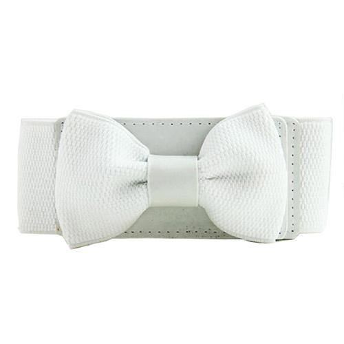 Mode Lady Bred Elastisk Bowknot Midjebälte Klänning Midjeband Accessoar Present