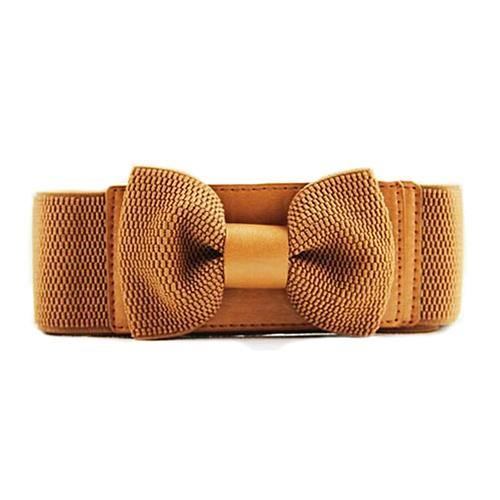 Mode Lady Bred Elastisk Bowknot Midjebälte Klänning Midjeband Accessoar Present