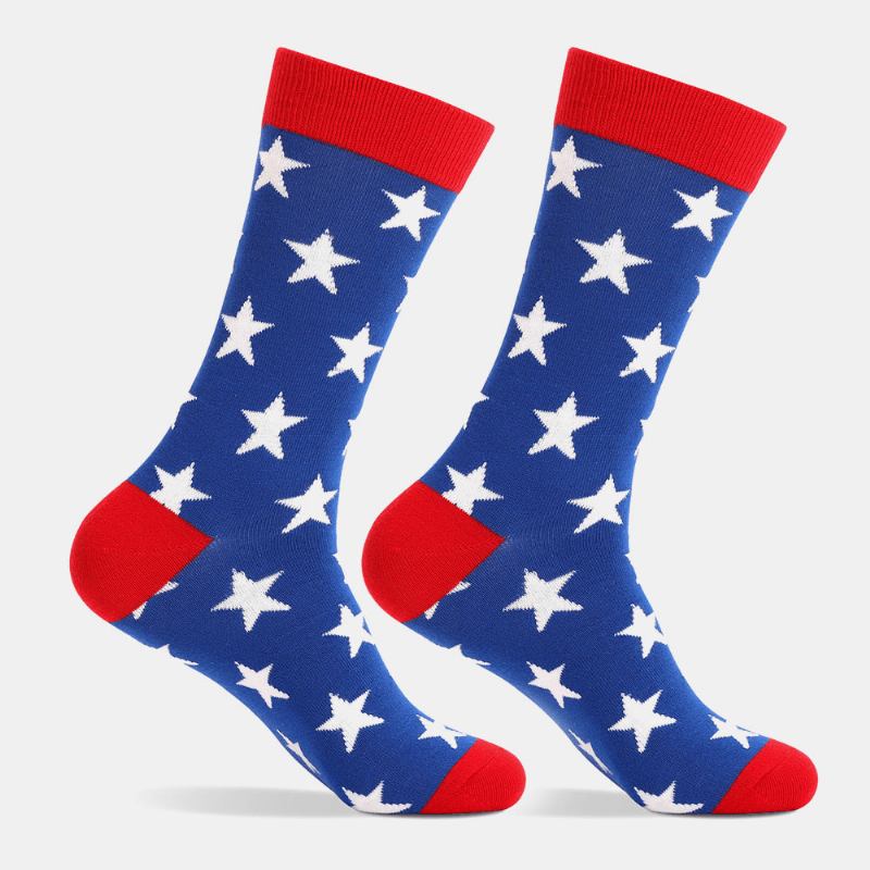 3 Styck Unisex Randig Flag Pattern Andas Tube Sock