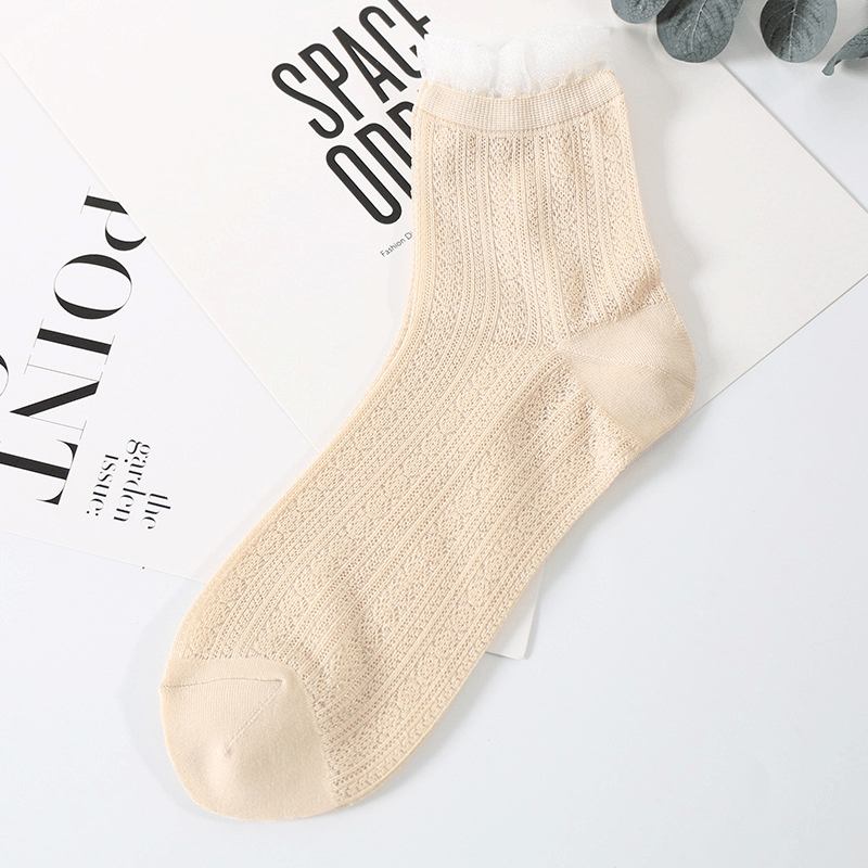 Andningsbar Low Cut Sock Ultra-tunn Mesh Båtstrumpor