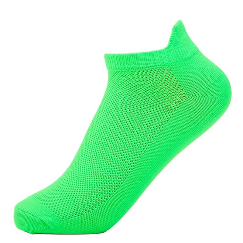 Fluorescerande Färger Herr Short Tube Strumpor Casual Andas Sport Strumpor