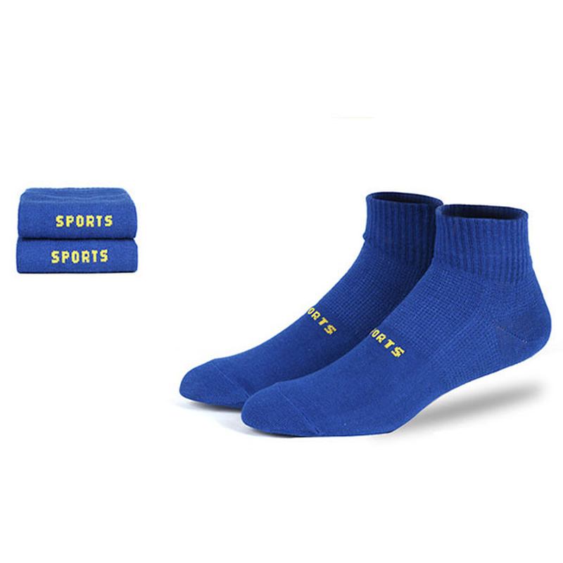 Herr Casual Letter Sport Bomulls Ankelstrumpor Höga Elastiska Sockor Som Andas