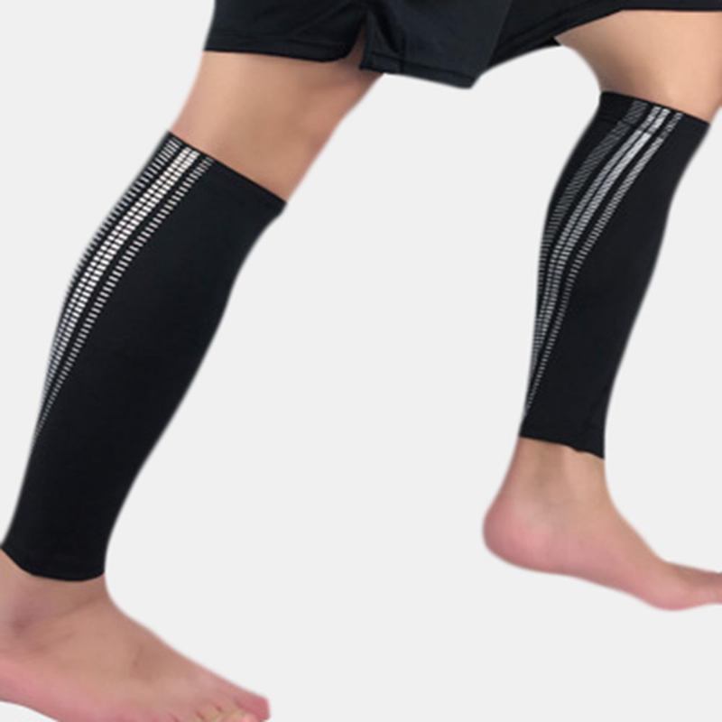 Sport Knäskydd Stickade Andas Silikon Compression Leggings Strumpa Kompressionsstrumpor