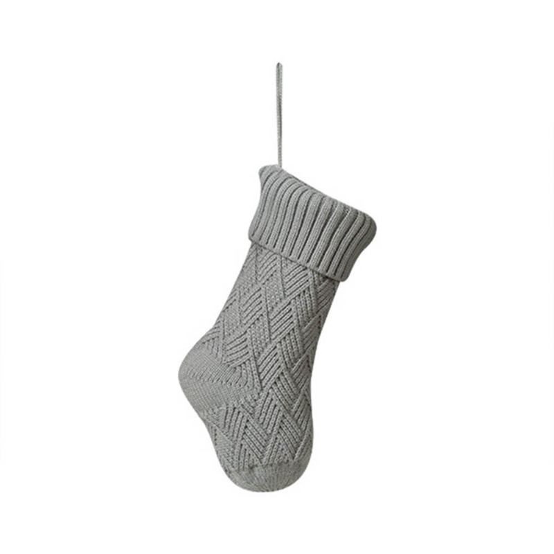 Stickade Julstrumpor Presentpåsar Christmas Lingge Wool Sock