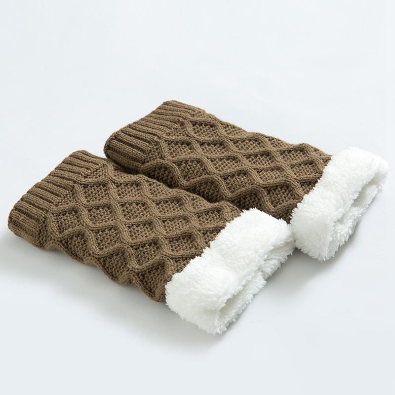 Unisex Vinterbenvärmare Thicken Fleece Liner Pads Strumpor