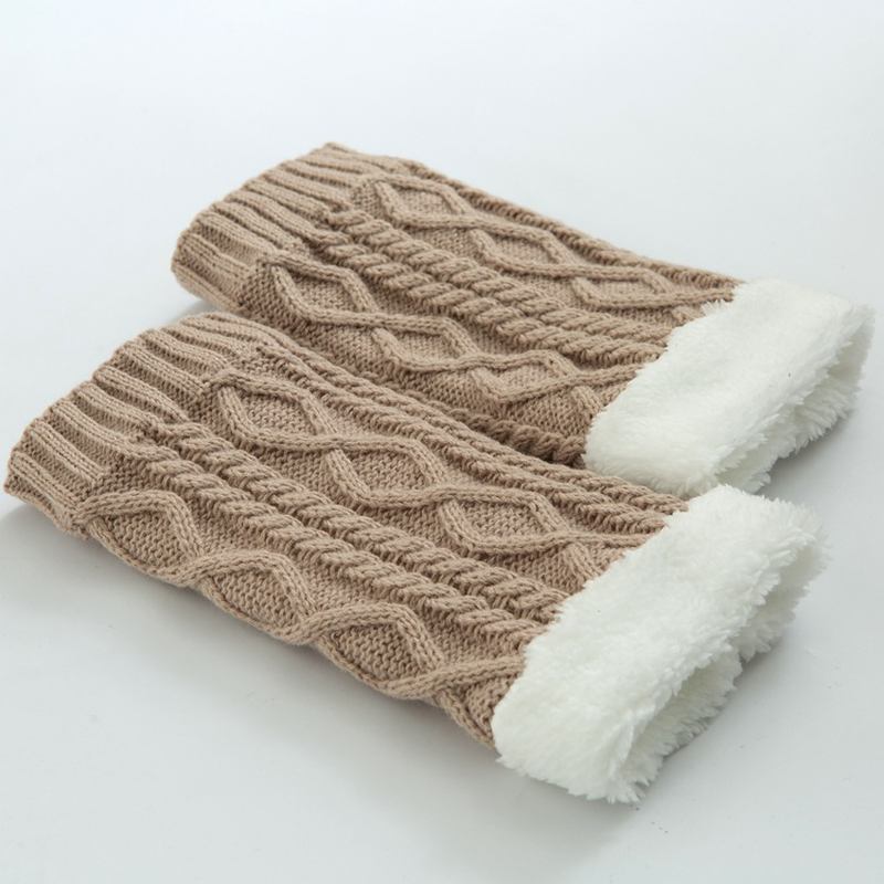 Unisex Winter Plus Velvet Knee Ankel Calf Warmer Pads Strumpor