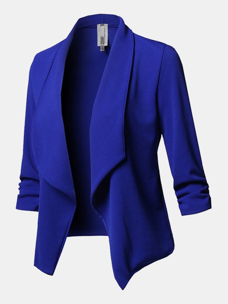 Enfärgad Sjalkrage För Kvinnor Eleganta Blazers