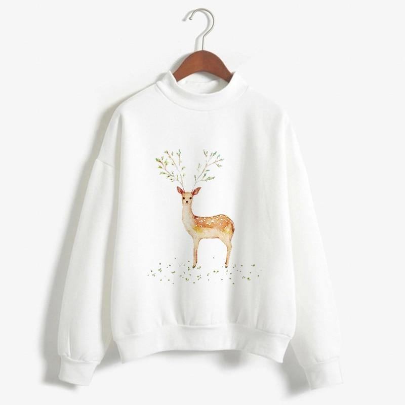 Mode Jultröja Svart Långärmad Dam Dam Femme Harajuku Damkläder Plus Size Vinter Nyår Pullover