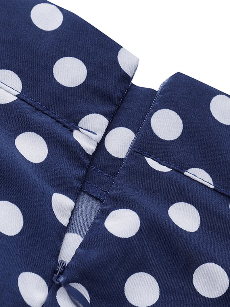 Kvinnor Polka Dot Med Tryck Loose Big Swing Sidofickor Casual Lång Kjol