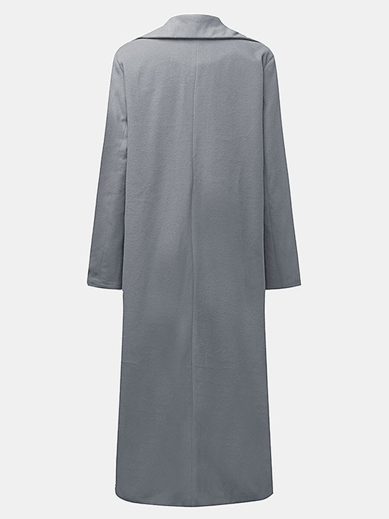 Enfärgad Pocket Long Coat