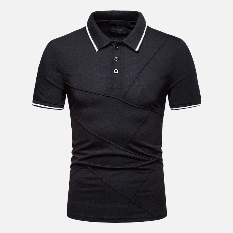 Herr Business Turn-down Krage Split Cotton Slim Golf Shirts